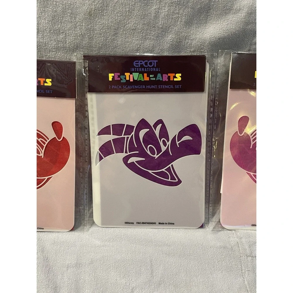 NEW‎ Set of 3 2025 EPCOT Festival of the Arts Scavenger Hunt Stencil Prizes